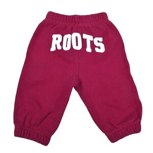 Roots Baby Orginal  Roots Sweatpants Trackpants Raspberry Pink Size 3-6M